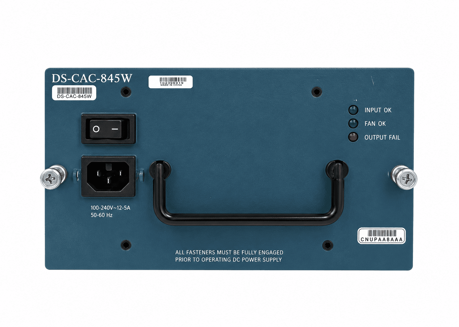 DS-CAC-845W MDS 9216 845W AC Power Supply, Spare, RESTRICTED PRODUCT