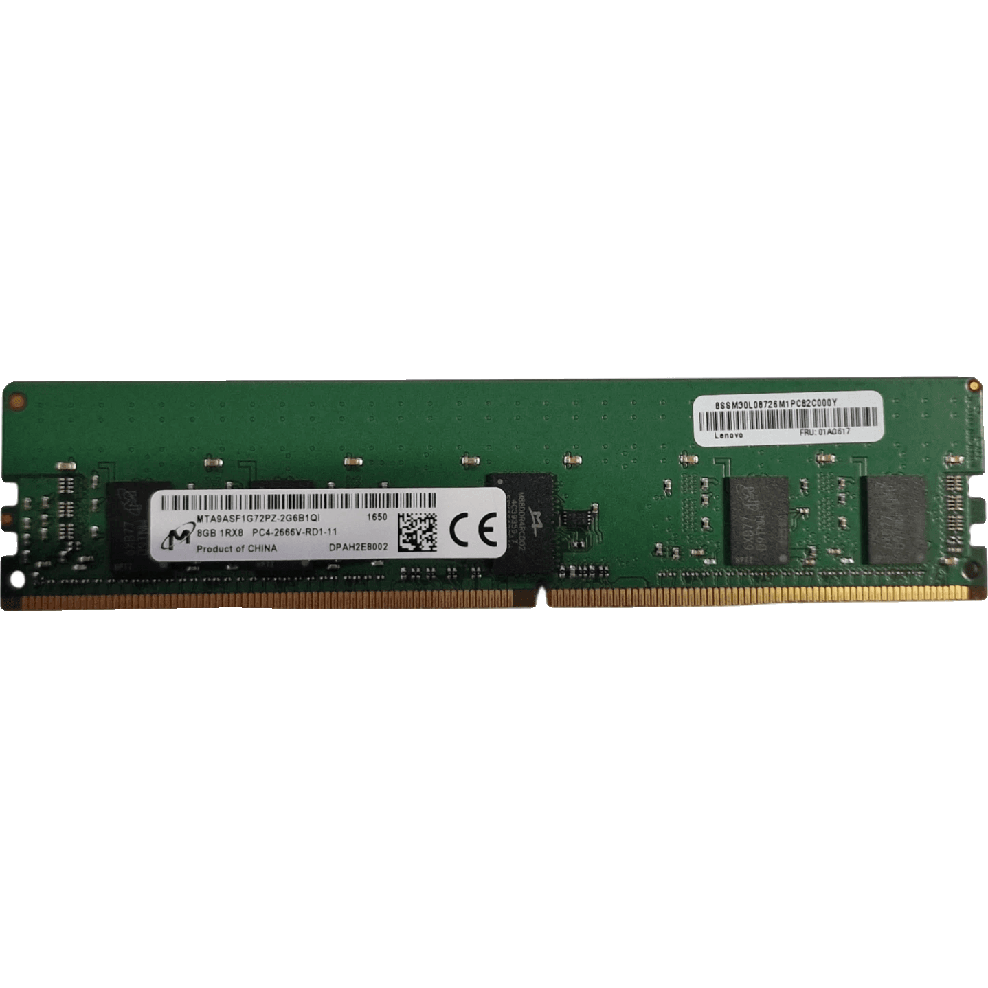 Micron MTA9ASF1G72PZ-2G6 8GB 2Rx8 2666 RDIMM