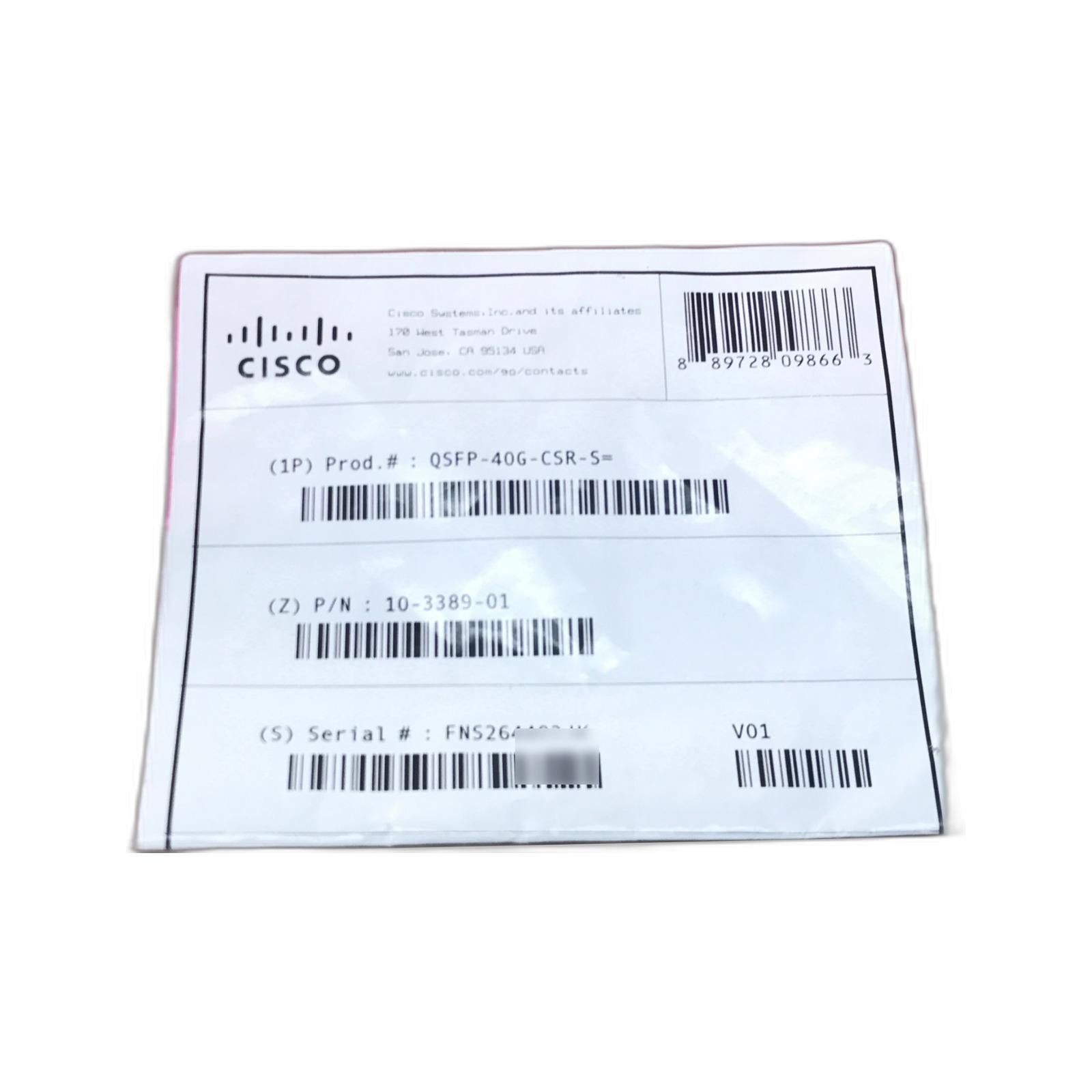 Cisco QSFP-40G-CSR-S QSFP+ transceiver module - FCoE, 40 Gigabit LAN