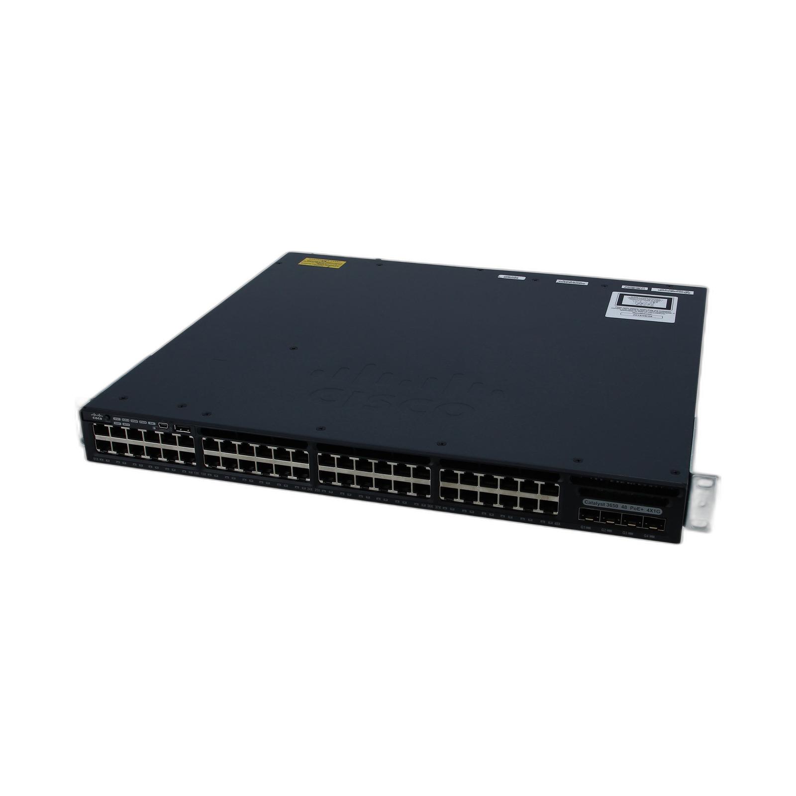 Cisco WS-C3650-48PS-L Catalyst 3650 48 Port PoE 4x1G Uplink LAN Base