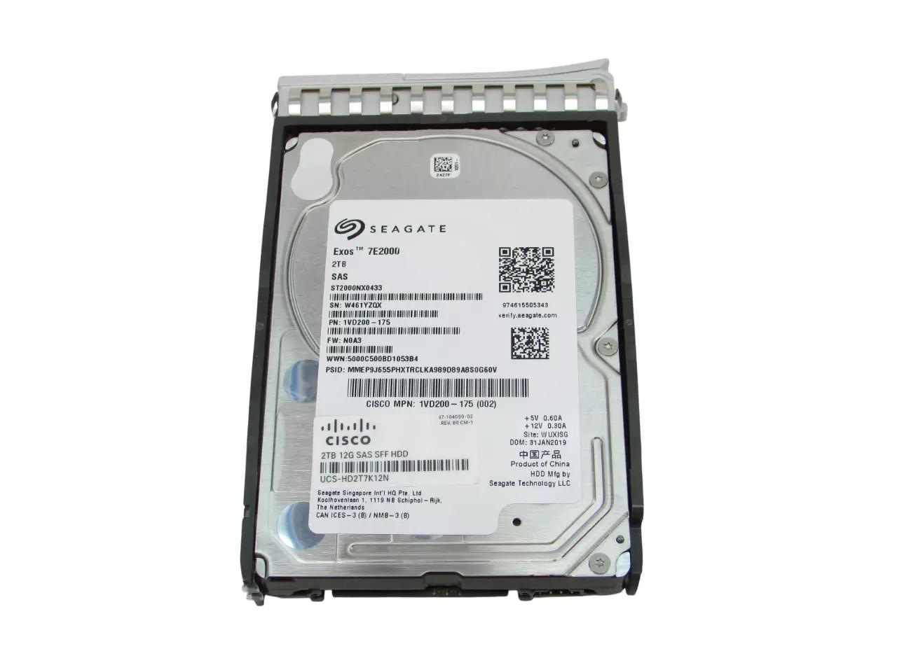 Cisco UCS-HD2T7K12N 2 TB 12G SAS 7.2K RPM SFF HDD