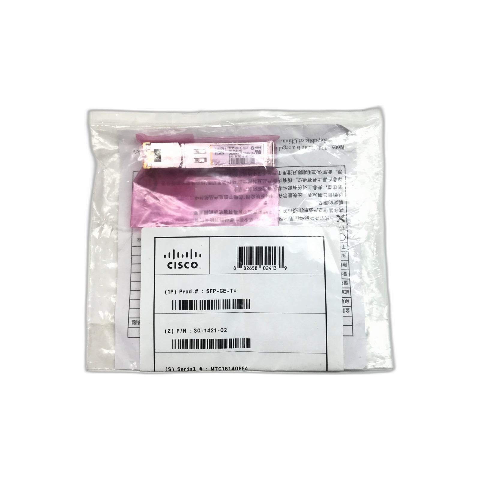 Cisco SFP-GE-T SFP (mini-GBIC) transceiver module GigE 1000Base-T RJ-45